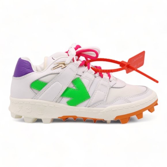 Off-White Virgil Abloh Women's Mountain Cleats Arrow Low Top Sneakers White - Picture 3 of 14